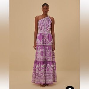 Farm Rio Lilac Sweet Garden Maxi Dress